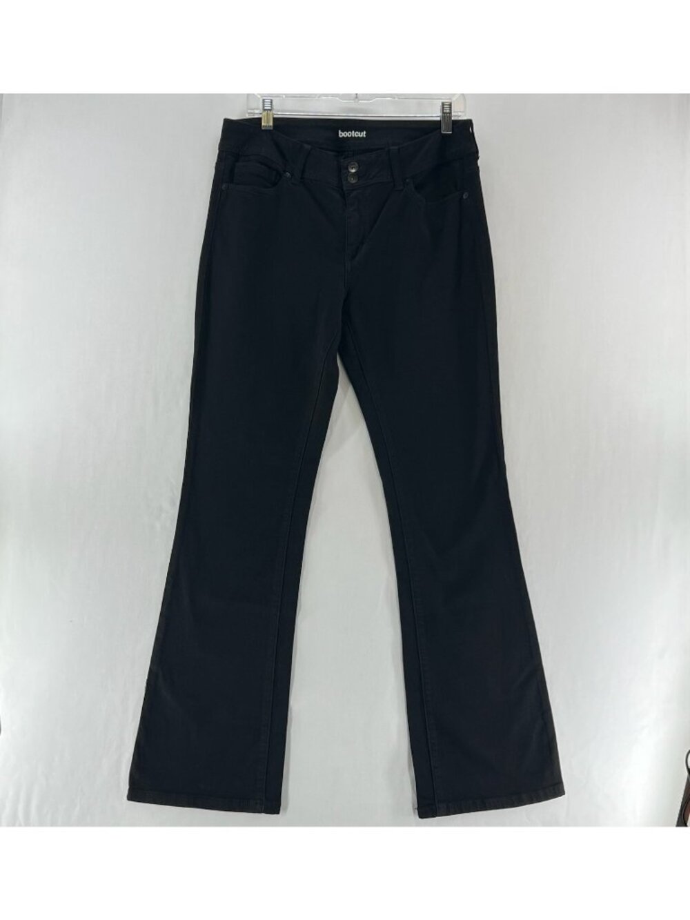 JCP Bootcut Super Soft Premium Denim Jeans Womens 31/12 Mid Rise Stretch Black